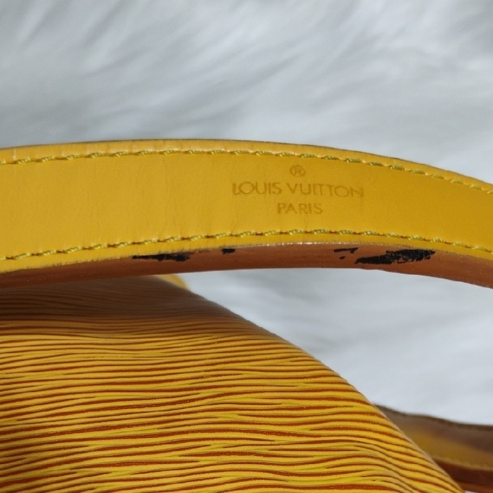 SALE! Auth Louis Vuitton Mustard Yellow Epi Leather Bucket/Shoulder Bag W/DB - Picture 10 of 16
